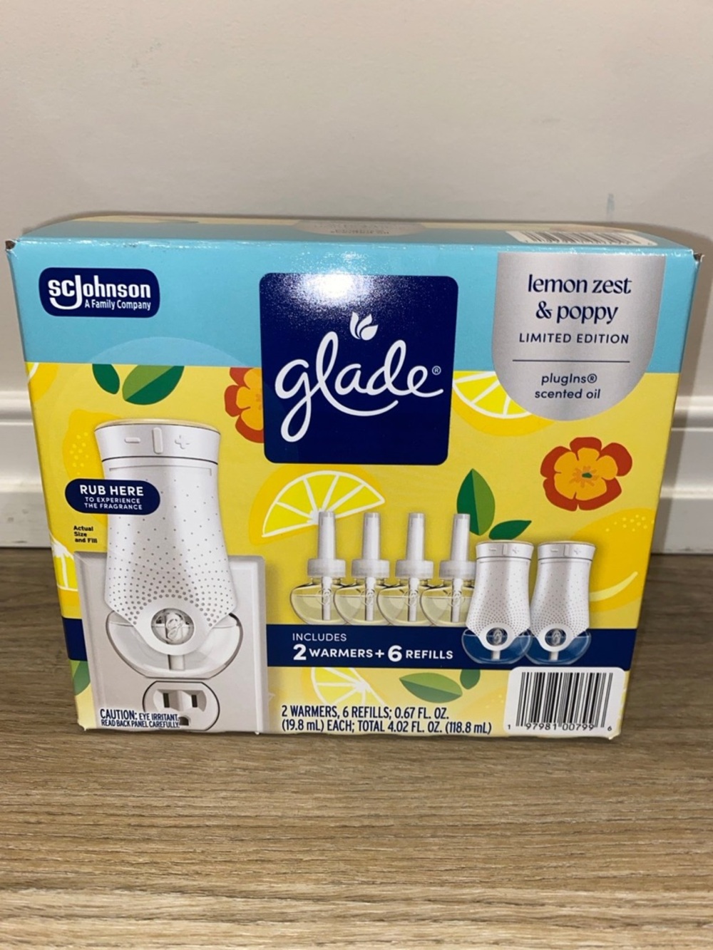 Limited Edition Glade Lemon Zest & Poppy PlugIns Warmers